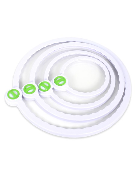 Genius Ideas Couvercle de conservation Fresh avec régulateur de date 4 pièces