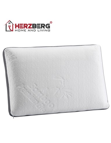 Herzberg HG-3D6040 Oreiller en bambou en mousse de mémoire