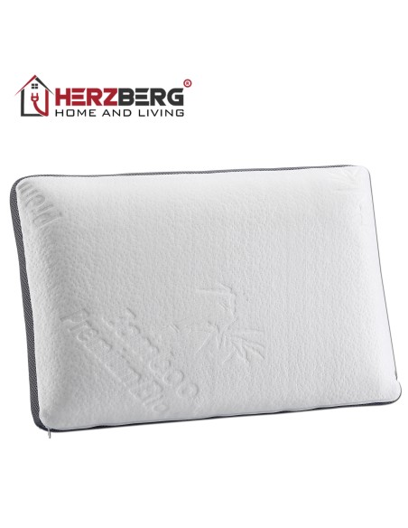 Herzberg HG-3D6040 Oreiller en bambou en mousse de mémoire