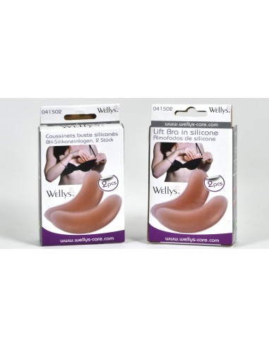 Wellys Paire d'inserts de soutien-gorge en silicone