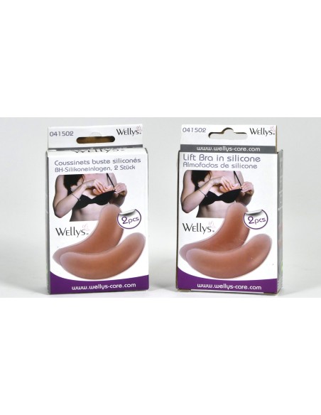 Wellys Paire d'inserts de soutien-gorge en silicone