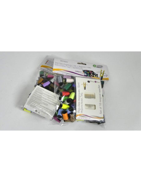 Genius Ideas Aiguilles magiquesavec 12 pièces et 100 bobines de fil