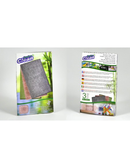 Genius Ideas Lot de 3 lingettes ultra propres en bambou