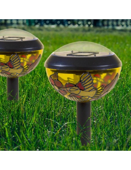 Genius Ideas Lot de 2 lampes solaires Tiffany Design