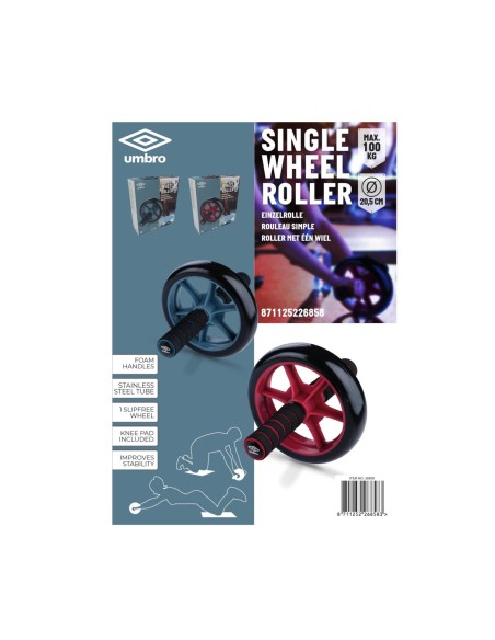 Umbro Roue de fitness abdominale à rouleaux simples