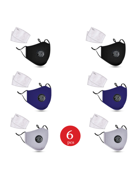 Masque en Coton Lavable Avec Filtres en Carbone 2