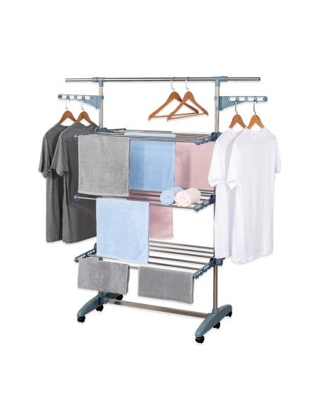 Herzberg HG-5015 Séchoir à linge pliable multifonction? Gris