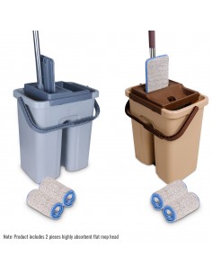 Cenocco CC-9070 Vadrouille Plate Avec Seau Brun 2