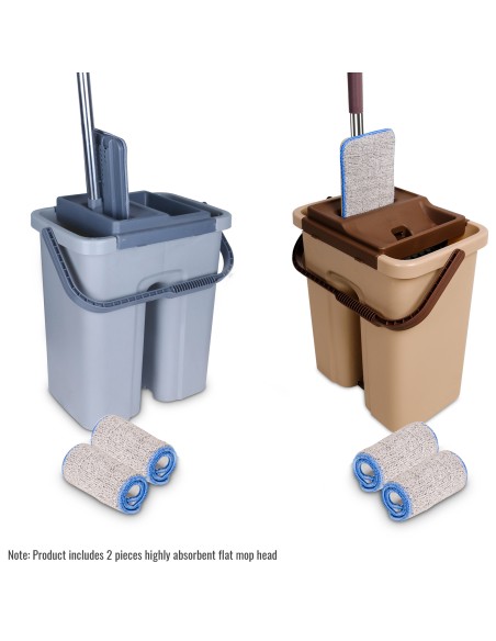 Cenocco CC-9070 Vadrouille Plate Avec Seau Brun