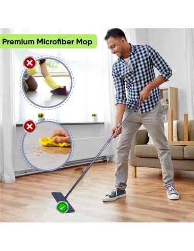 Cenocco CC-9077 Vadrouille Plate Avec Seau Rouge