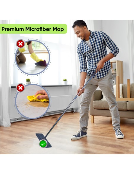 Cenocco CC-9077 Vadrouille Plate Avec Seau Rouge