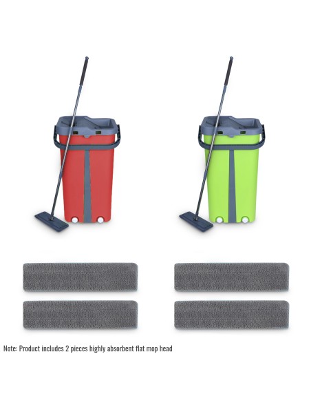 Cenocco CC-9077 Vadrouille Plate Avec Seau Vert