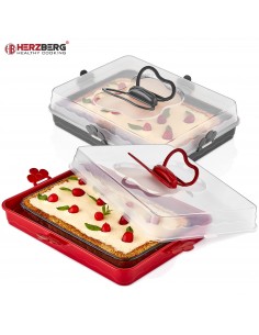 Herzberg Dôme de gâteau de majordome Noir/Gris 2