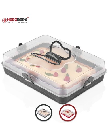 Herzberg Dôme de gâteau de majordome Noir/Gris