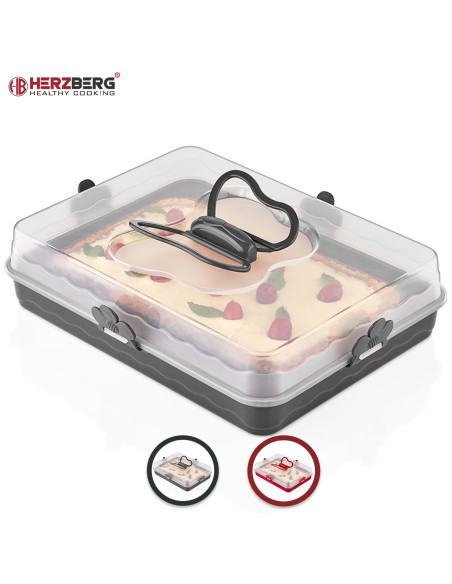 Herzberg Dôme de gâteau de majordome Noir/Gris