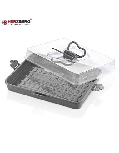 Herzberg Dôme de gâteau de majordome Noir/Gris