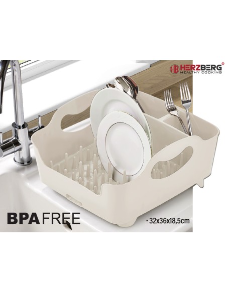 Herzberg Egouttoir à vaisselle' Ivoire
