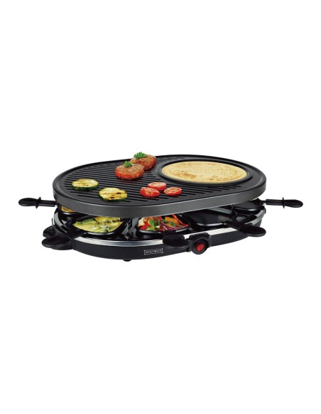 Royalty Line 2 in 1 Elektrogrill mit 8 Stück Raclette