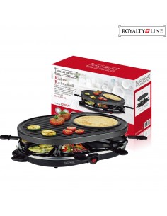 Royalty Line 2 in 1 Elektrogrill mit 8 Stück Raclette 2