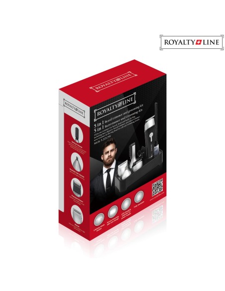 Royalty Line Tondeuse à cheveux et kit de toilettage 5-en-1 imperméable à l'eau
