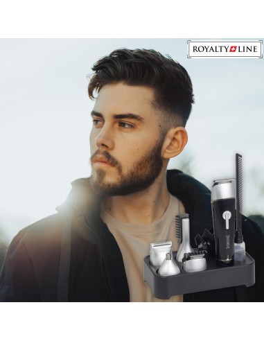 Royalty Line Tondeuse à cheveux et kit de toilettage 5-en-1 imperméable à l'eau