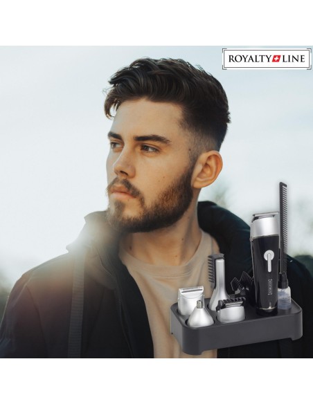 Royalty Line Tondeuse à cheveux et kit de toilettage 5-en-1 imperméable à l'eau