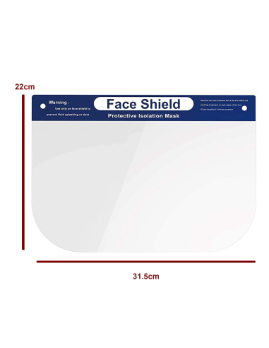 Face Shield Jeu de 6 écrans de protection faciale