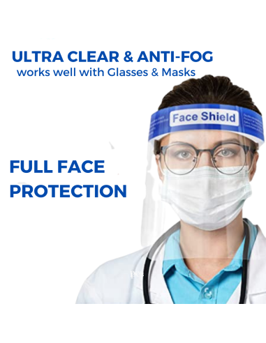Face Shield Jeu de 6 écrans de protection faciale