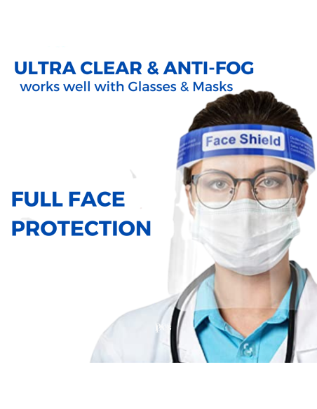 Face Shield Jeu de 6 écrans de protection faciale