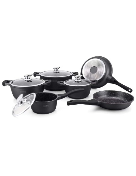 Royalty Line Pot de 10 pièces avec revêtement en céramique Noire