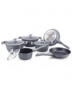 Royalty Line Pot de 10 pièces avec revêtement en céramique Gris