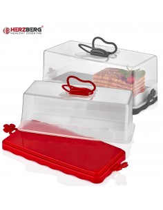 Herzberg Dôme à gâteau bâton Rouge 2