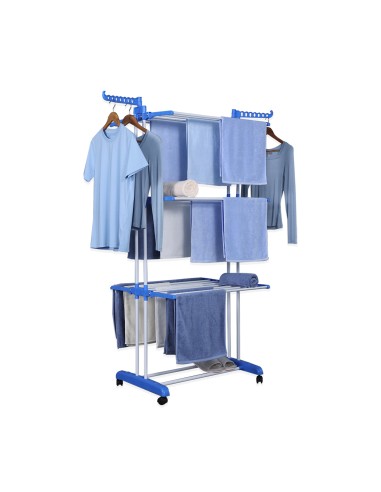 Herzberg HG-8034BLU Porte-vêtements de Déménagement Bleue 1