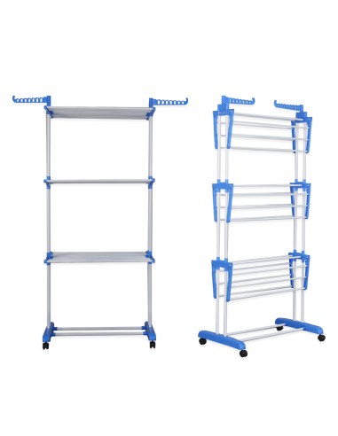 Herzberg HG-8034BLU Porte-vêtements de Déménagement Bleue 1