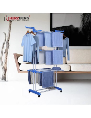 Herzberg HG-8034BLU Porte-vêtements de Déménagement Bleue 1