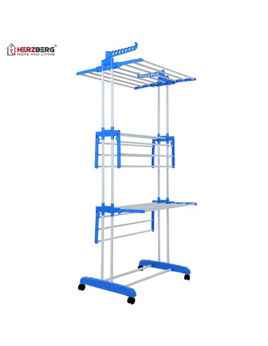 Herzberg HG-8034BLU Porte-vêtements de Déménagement Bleue 1