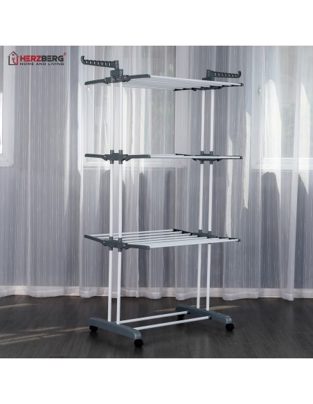 Herzberg HG-8034GRY Porte-vêtements de Déménagement Grijs