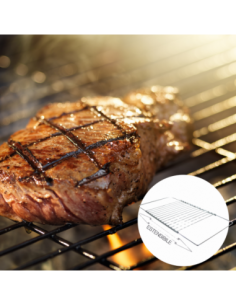 Herzberg HG-03213 Grille De Cuisson Universelle Pour Four Et Grille À Sous-verre Réglable