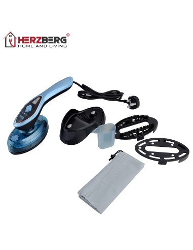 Herzberg HG-8056 Fer à Repasser à Vapeur et à Sec Portable 2 en 1