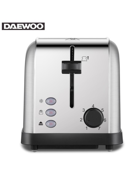 Daewoo SYM-1311 Grille-pain en Acier Inoxydable 2 Tiroirs 4 Tranches