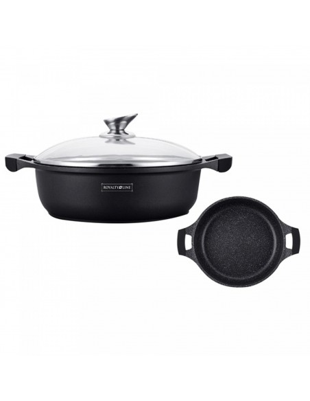 Royalty Line RL-BR32M  Marmite À Soupe Peu Profonde En Marbre 32cm