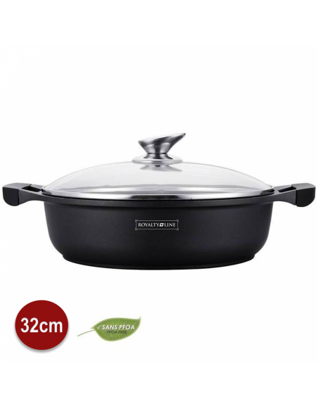 Royalty Line RL-BR32M  Marmite À Soupe Peu Profonde En Marbre 32cm