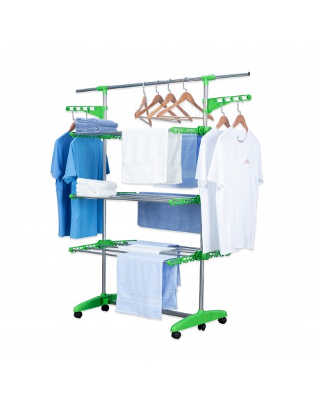 Herzberg Séchoir à linge à 3 étages Pour les Vêtements Vert