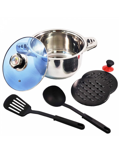 Royalty Line RL-16RGNM Batterie de Cuisine en Acier Inoxydable de Première Qualité 16 Pièces