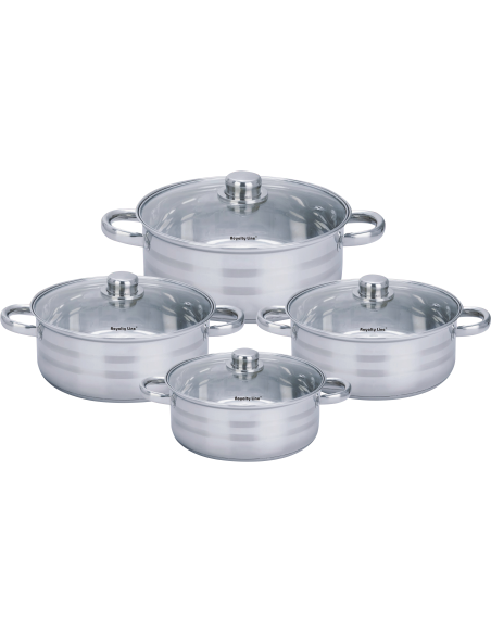 Royalty Line RL-SP7 Batterie de marmites avec le couvercle 8pcs