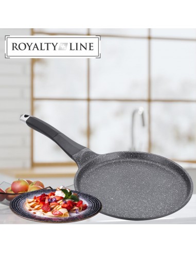 Royalty Line RL-CP24M Revêtement en Marbre Pour Poêle À Crêpes de 24cm