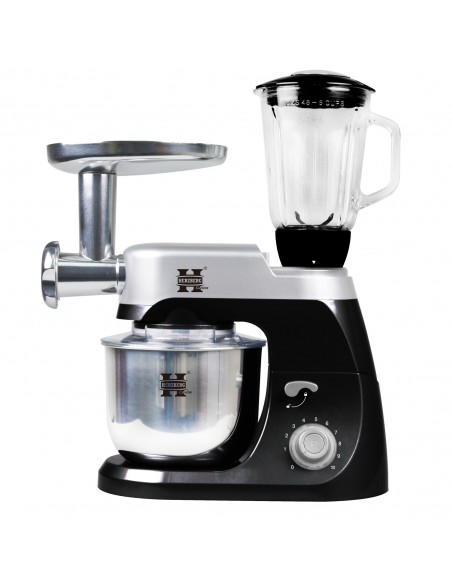 Herzberg HG-5029 Batteur Sur Socle 3 En 1 De 800 W Avec Action De Battement Planétaire Noire