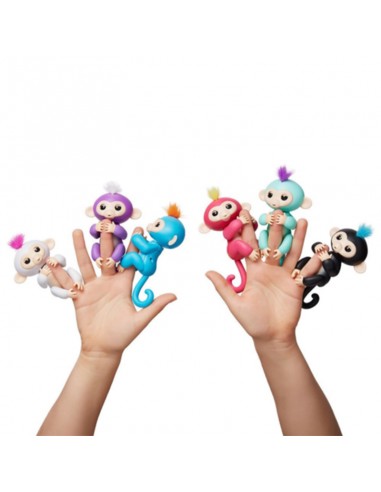 Cenocco Jouet à Doigts Singe Heureux Blanc