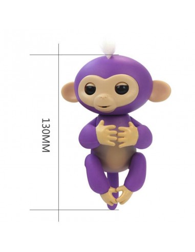 Cenocco Jouet à Doigts Singe Heureux Mauve