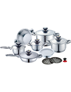 Royalty Line RL-16B Set de casseroles en Inox 16pcs 2